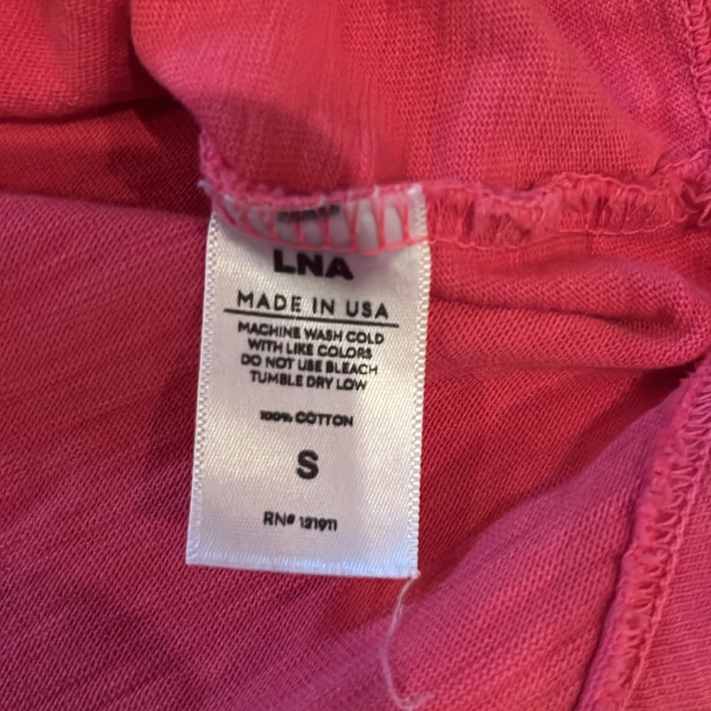 LNA Hot Pink Cropped Tee - Picture 3 of 3
